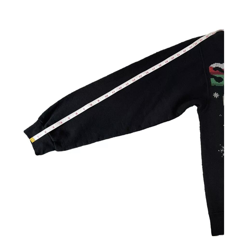 Holiday Time Ugly Christmas Men's Sweater Santa Claws Black Crewneck Size Small - Picture 7 of 7